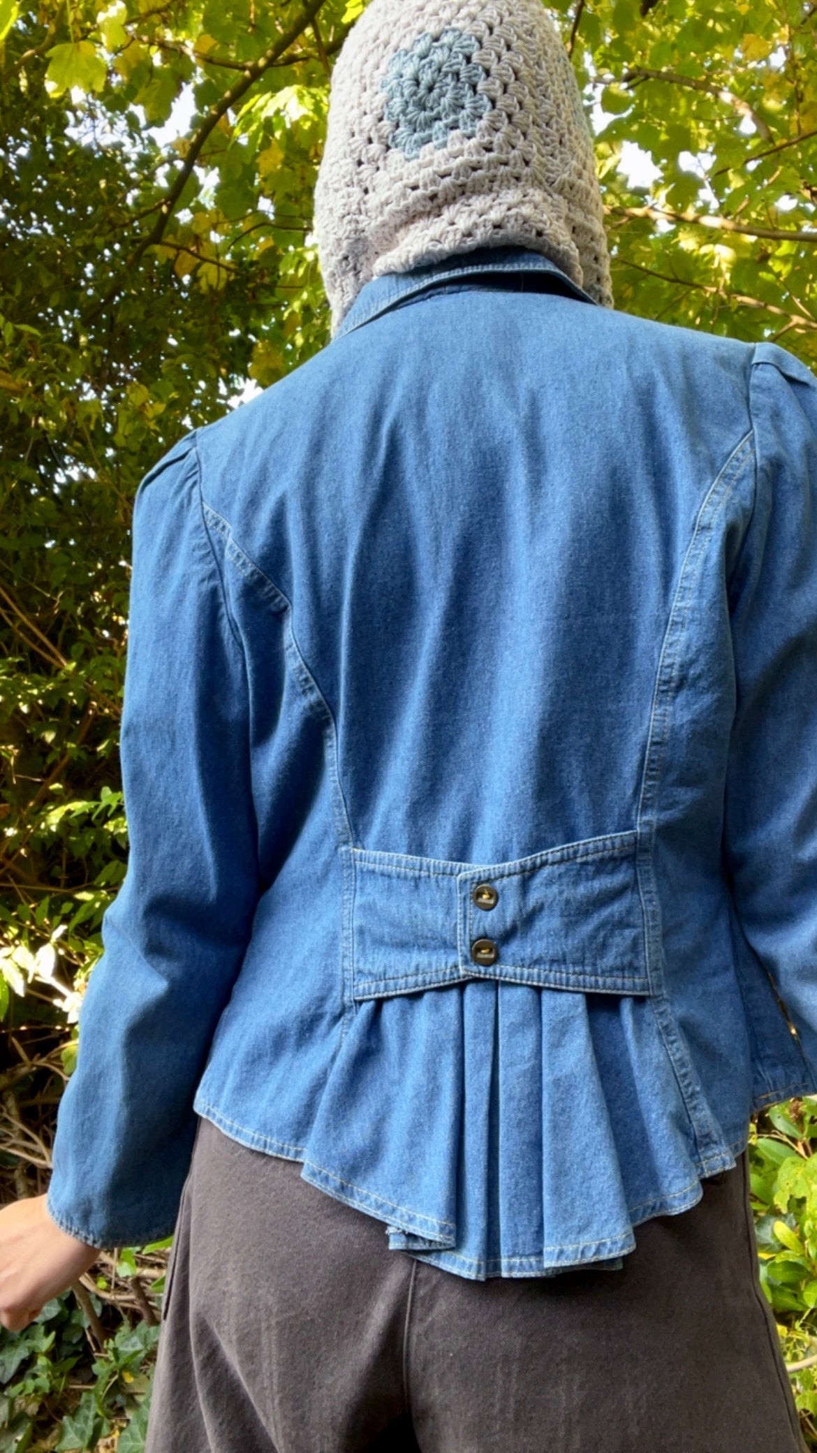 Denim Peplum Blazer