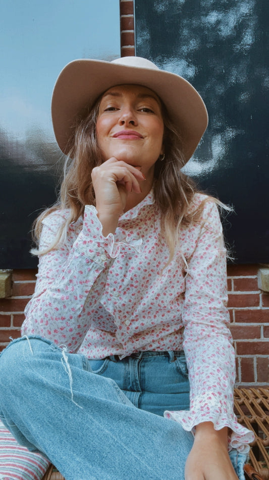 Floral Ruffle Top