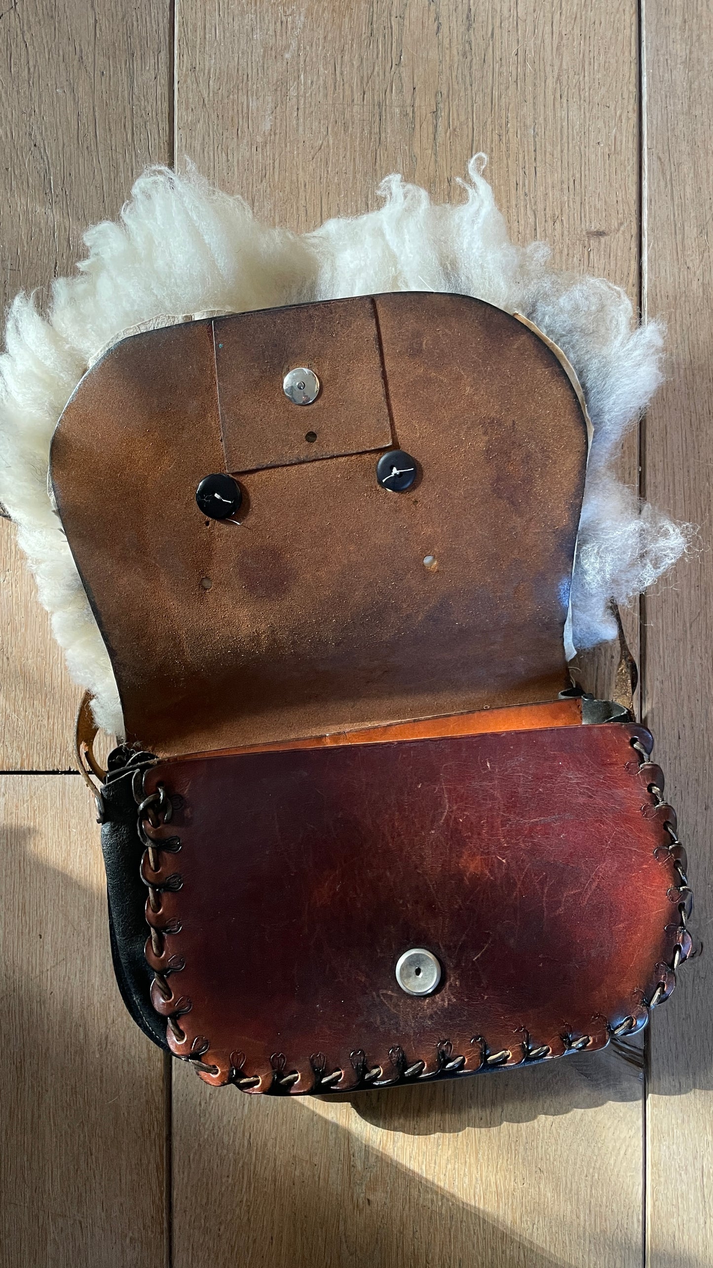 Reworked • Shearling & Leather Bag