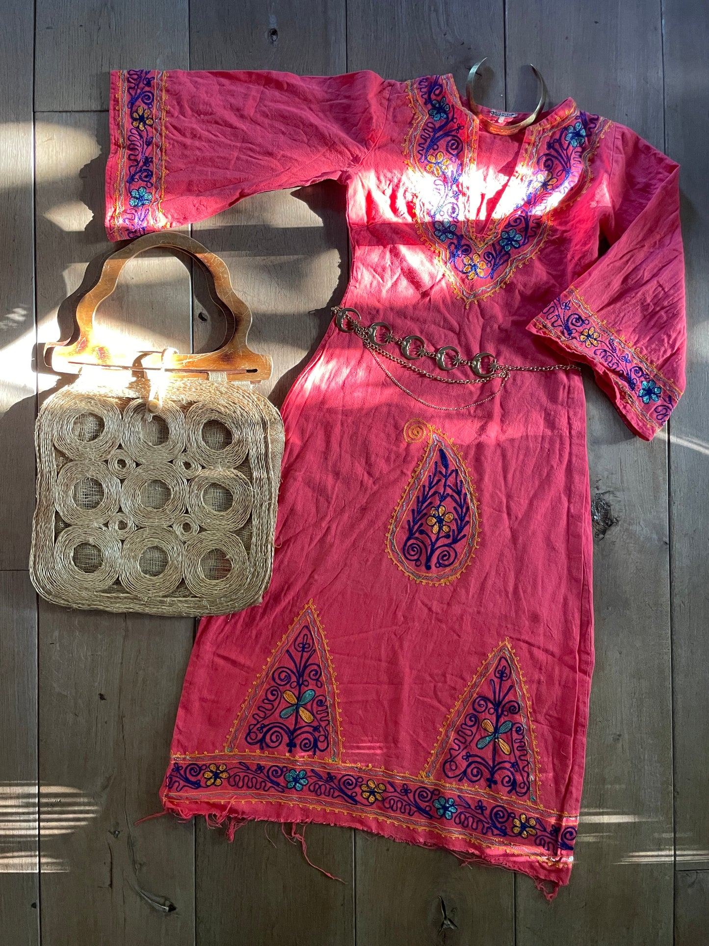 Petite 70s hippie dress