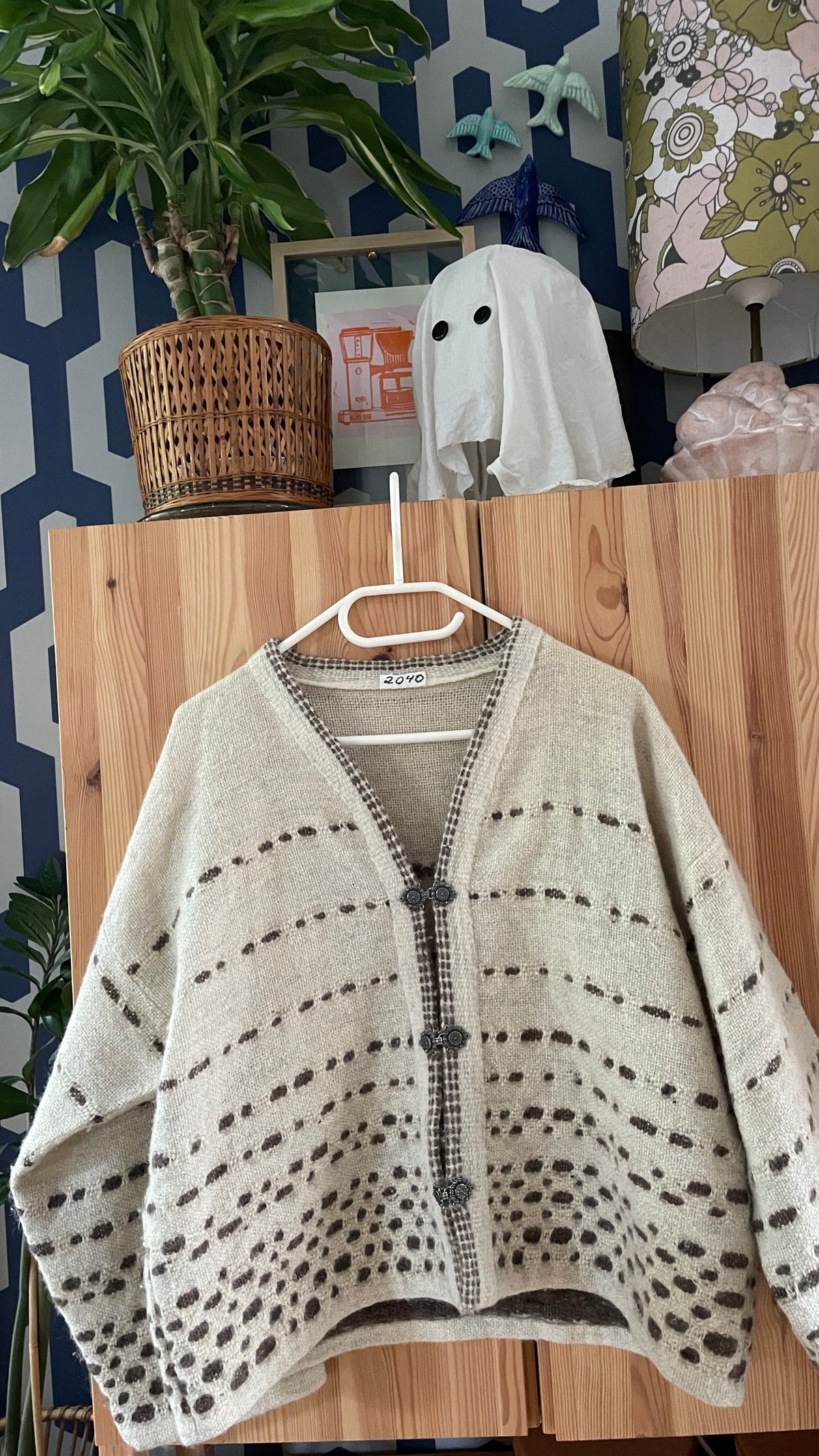 Neutral Wool Cardigan/ Jacket