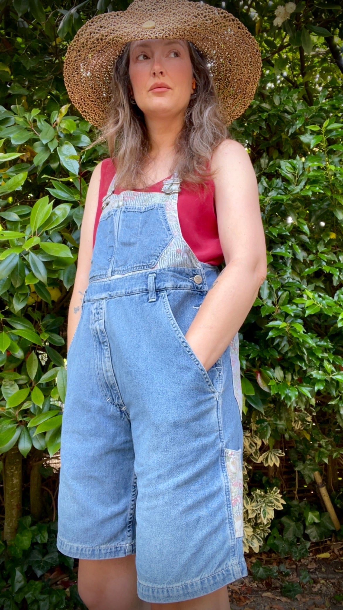 90s Denim Short Dungarees