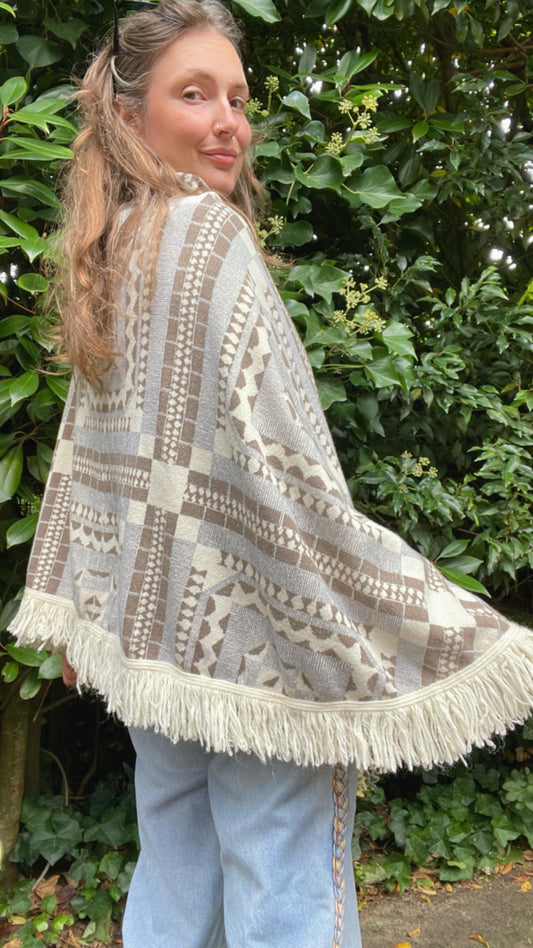 60s Retro Poncho