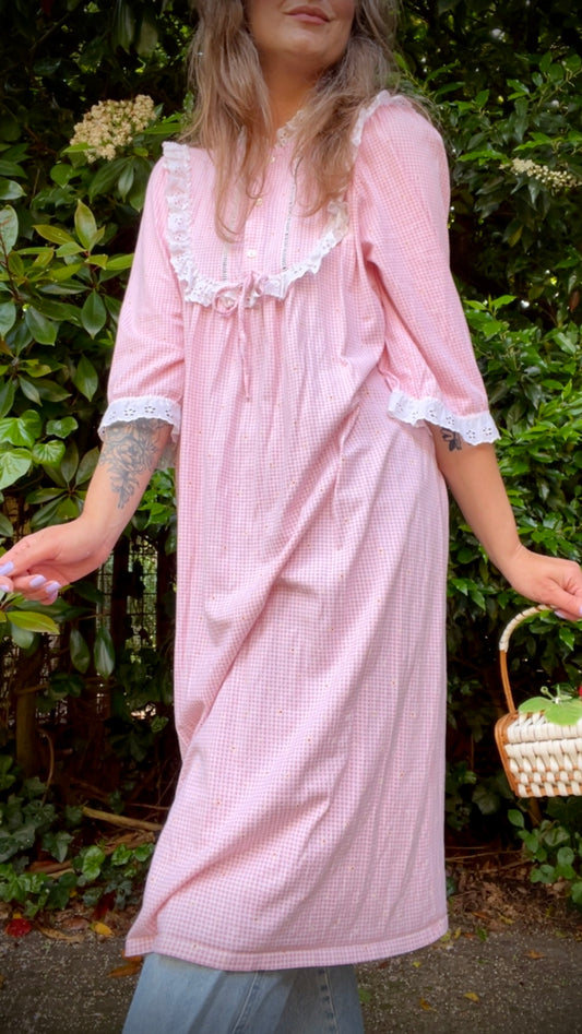 Gingham & Lace Dress