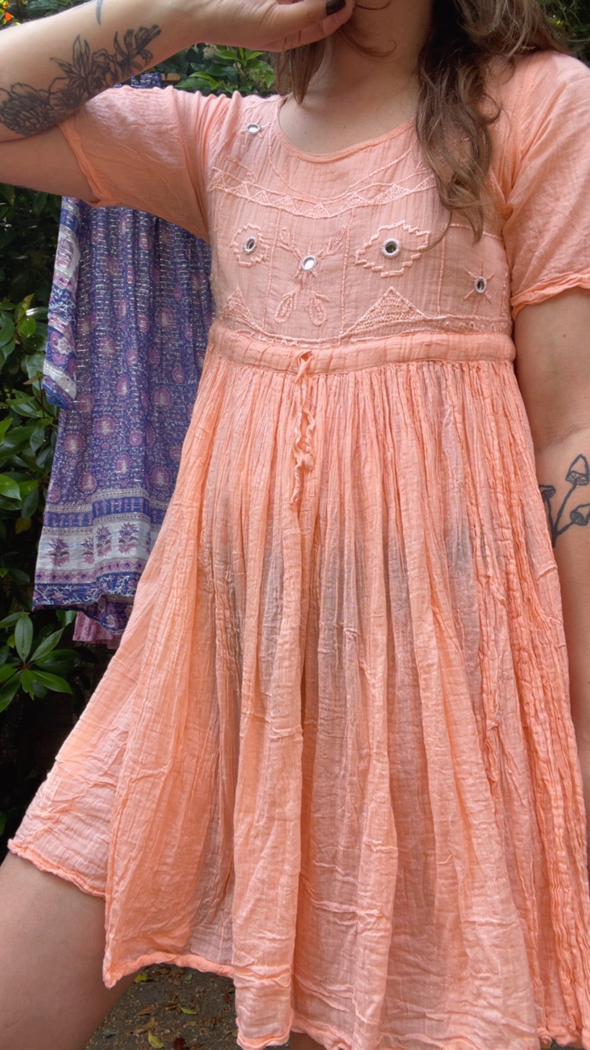 Gauze Mini Dress