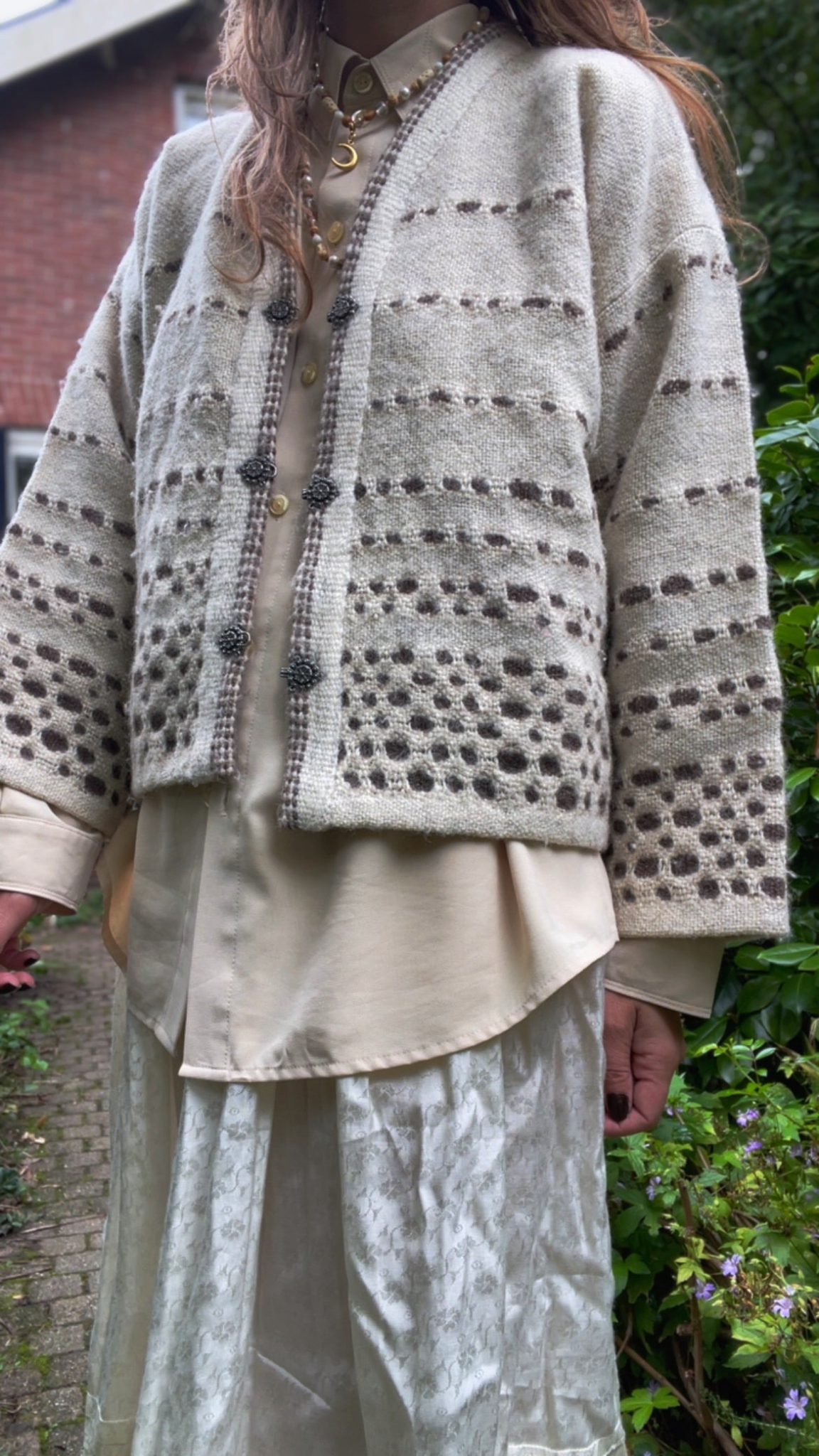 Neutral Wool Cardigan/ Jacket
