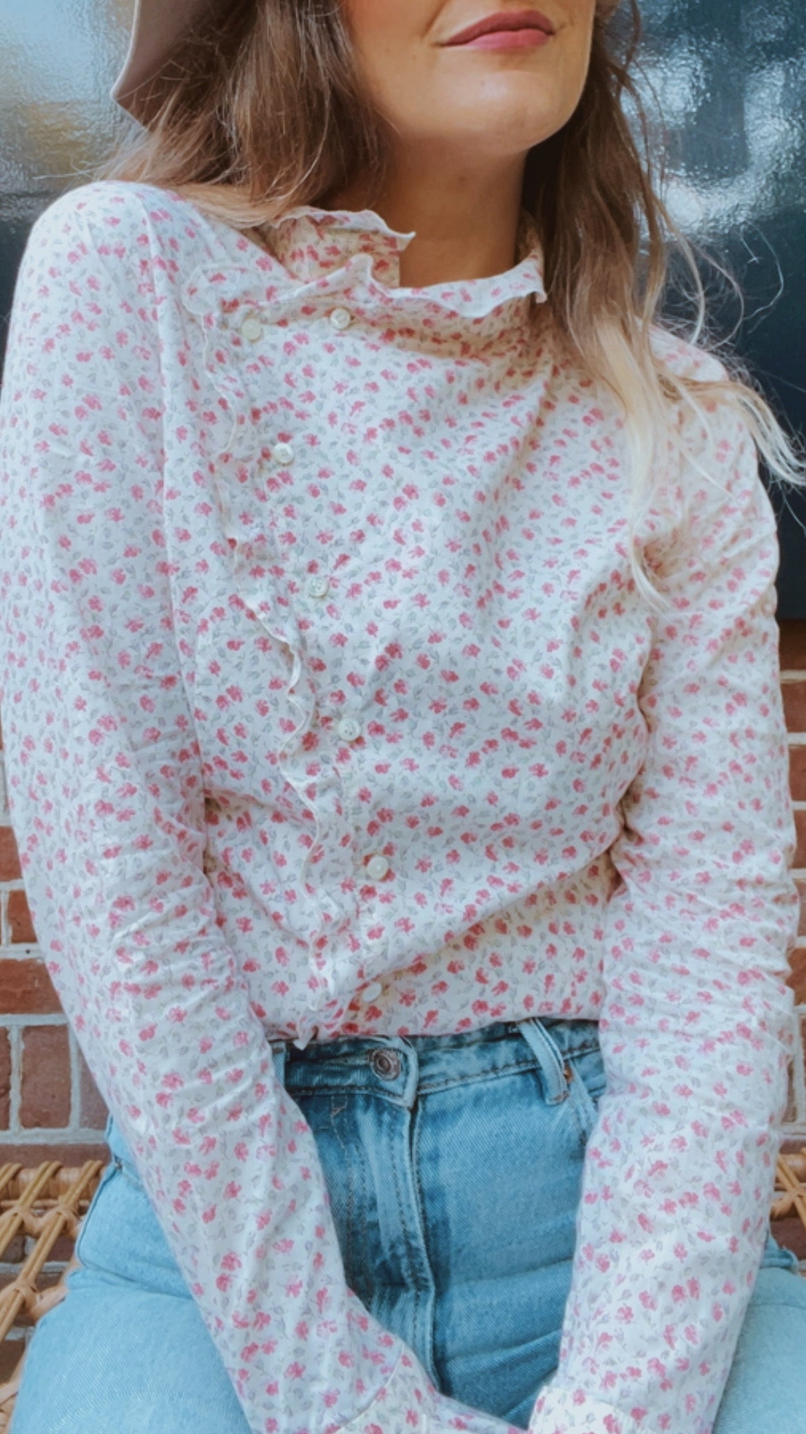 Floral Ruffle Top