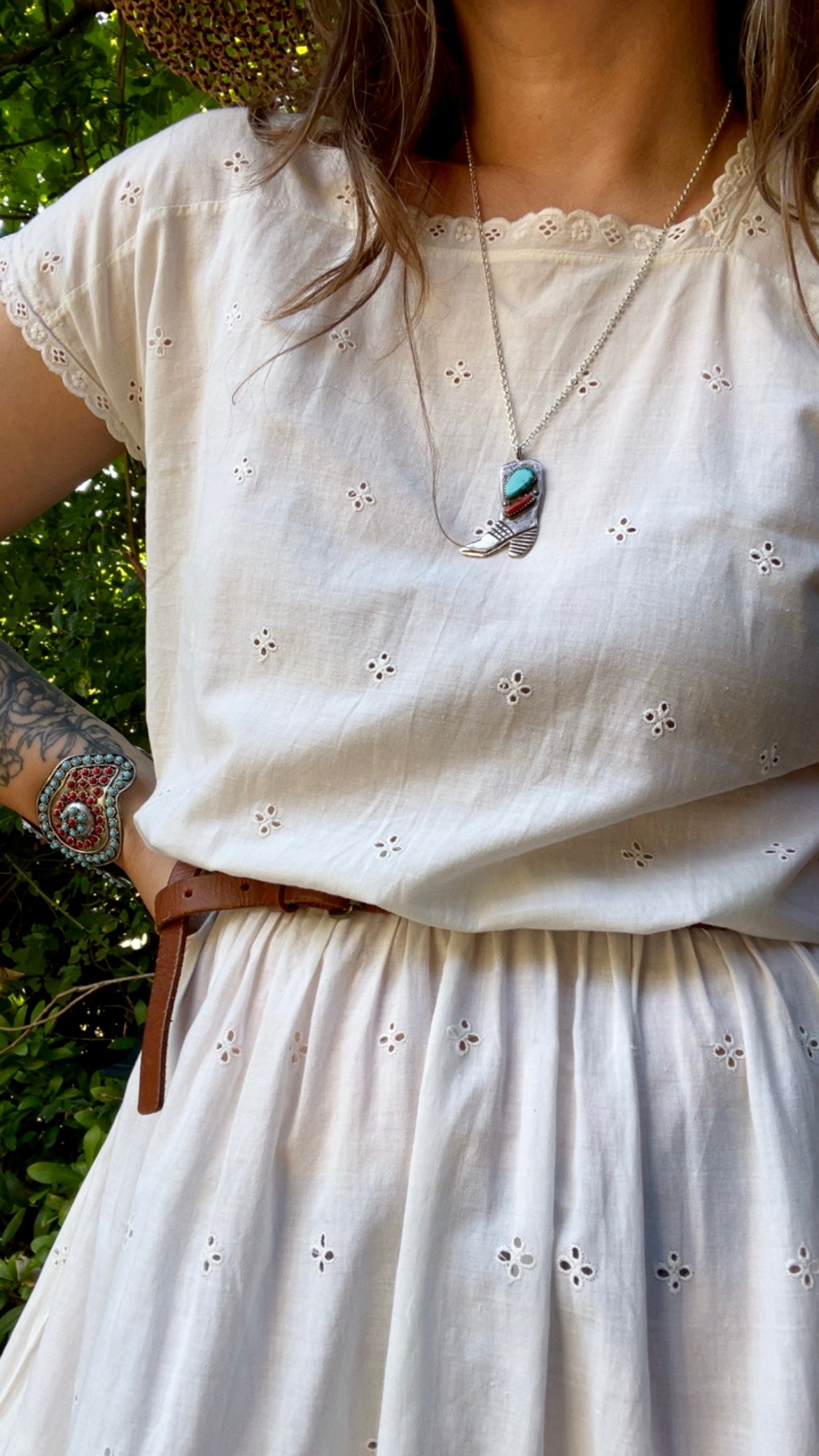 70s Broderie Anglaise Dress