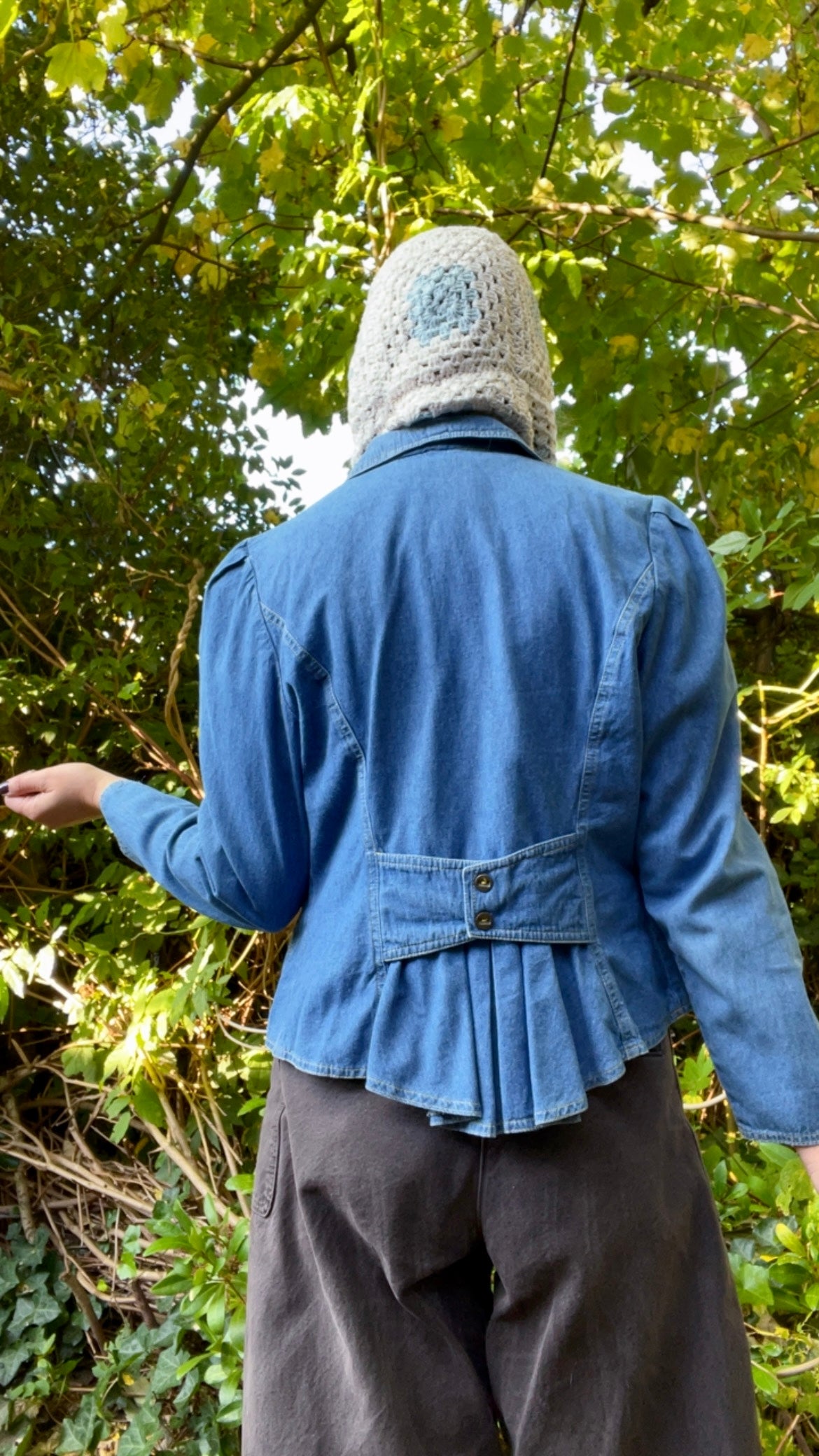 Denim Peplum Blazer