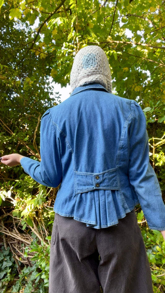 Denim Peplum Blazer