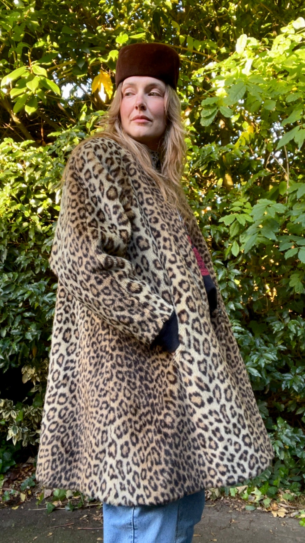 Faux Leopard Coat