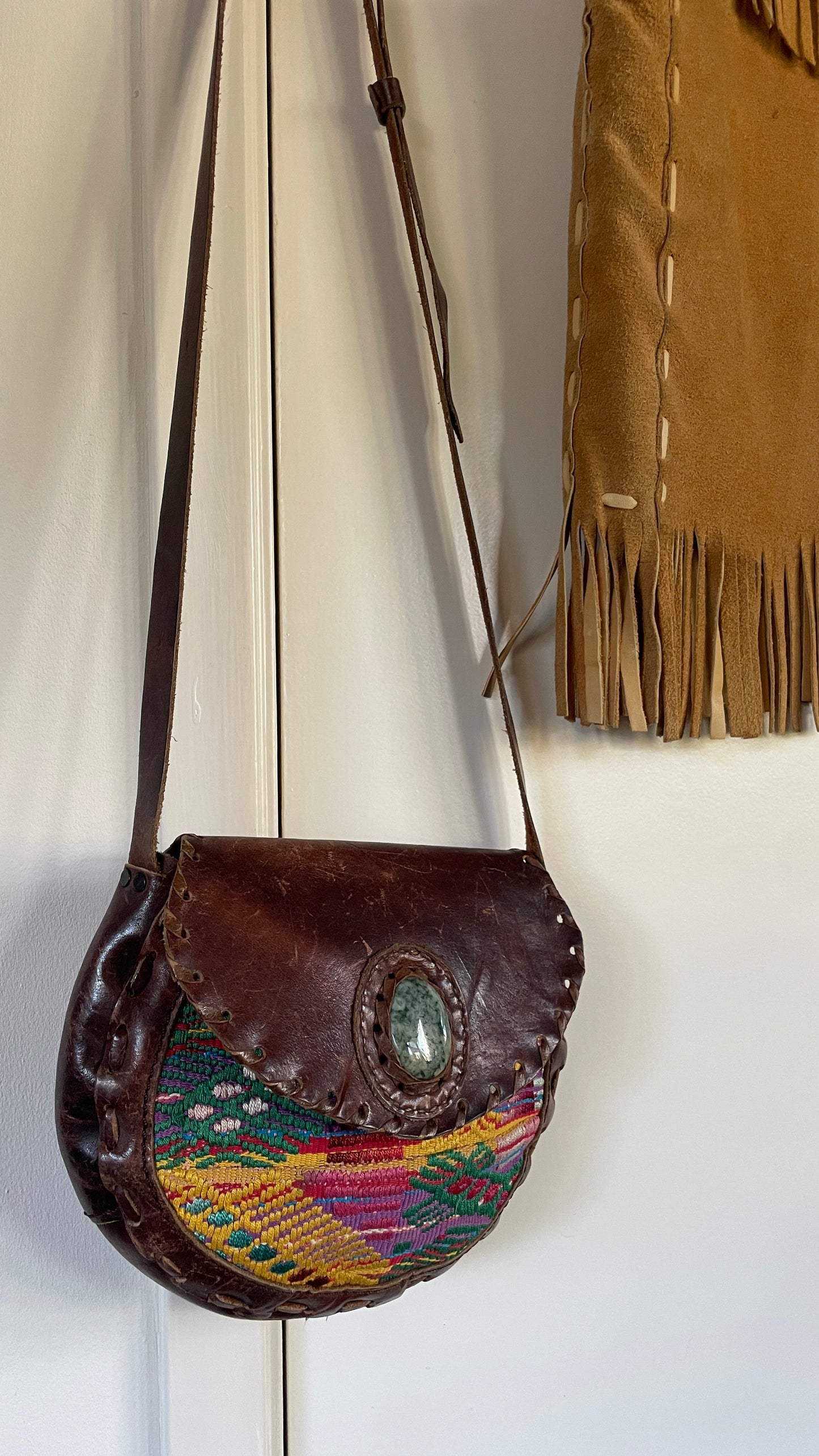 Huipil Leather Purse