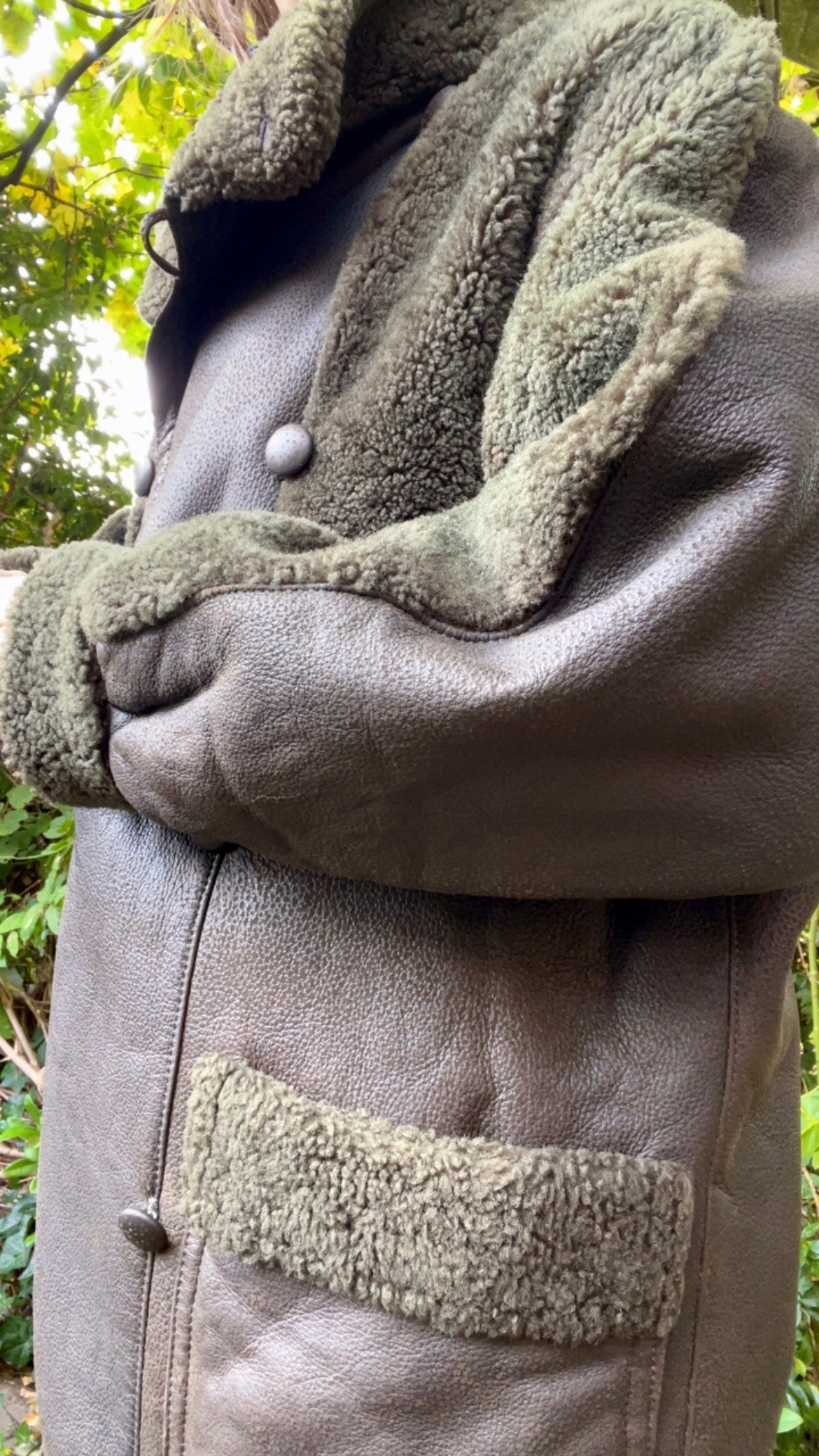 Shearling and Leather Coat