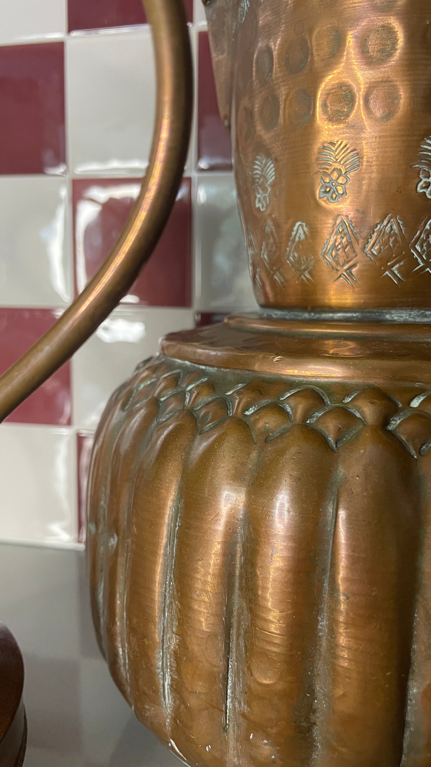 Copper Etched Vases