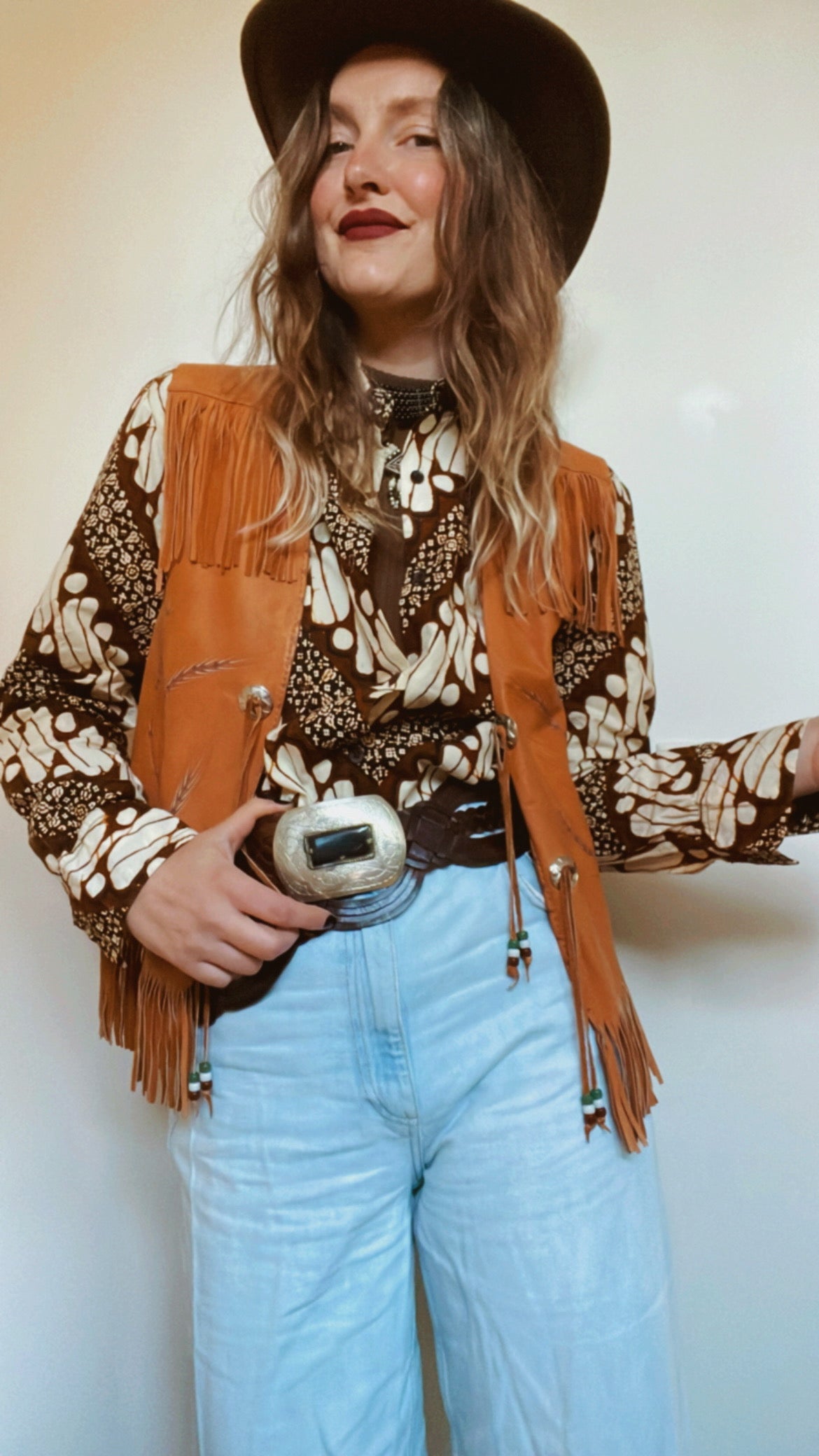 Leather Fringe Vest