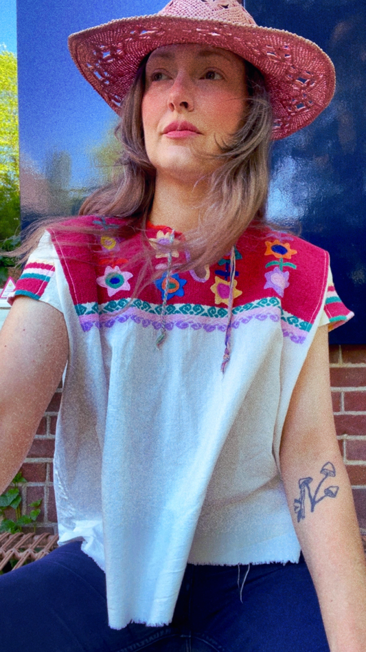 Huipil Flower Top