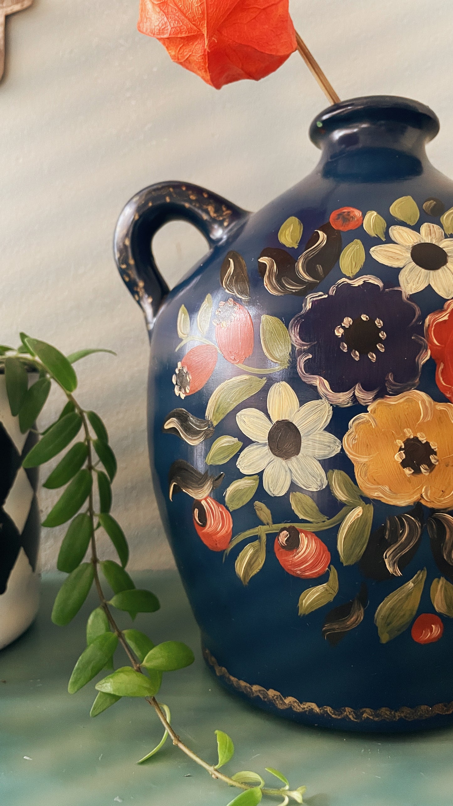 Hand painted pitcher