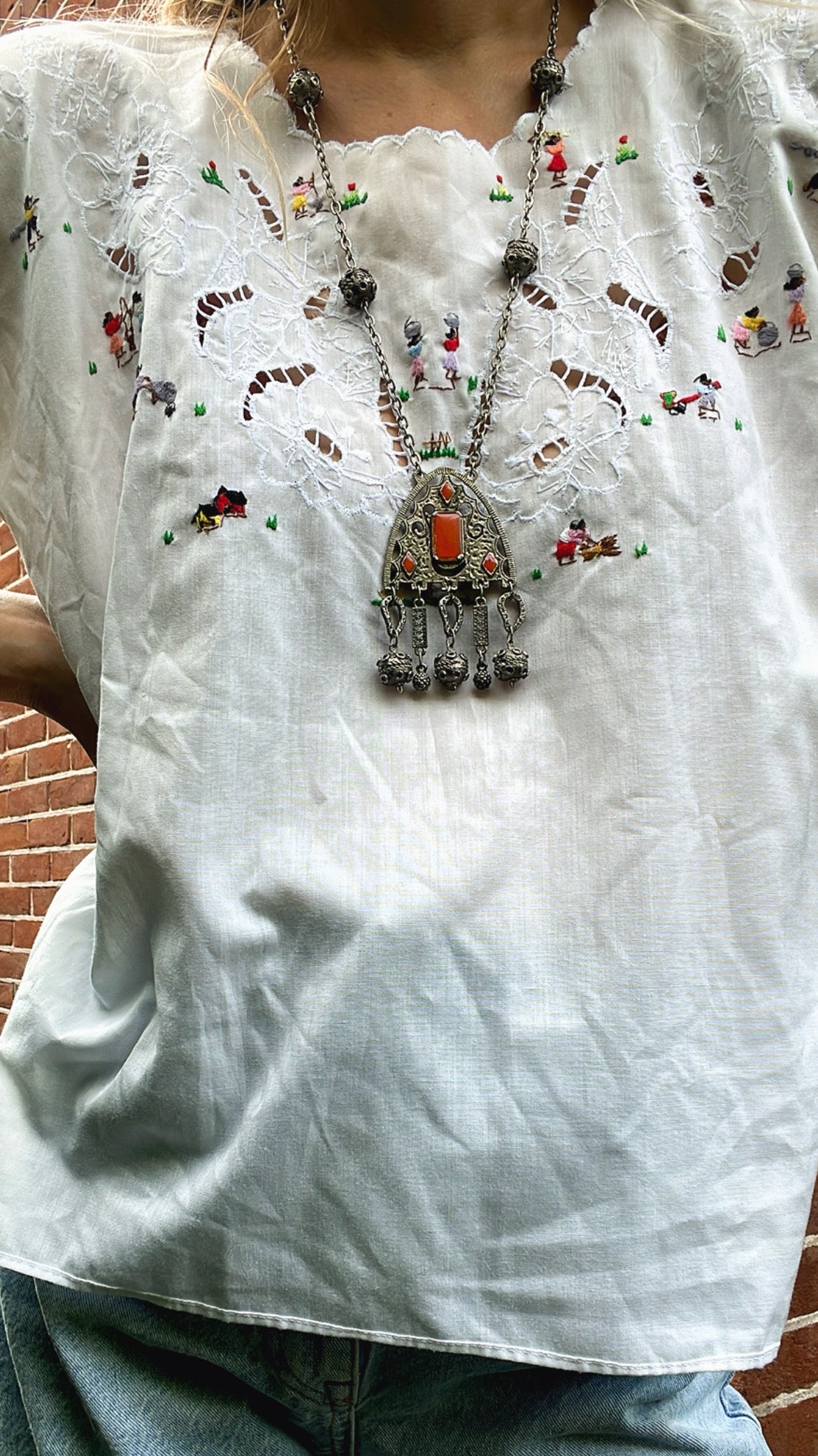 Mexican embroidery top