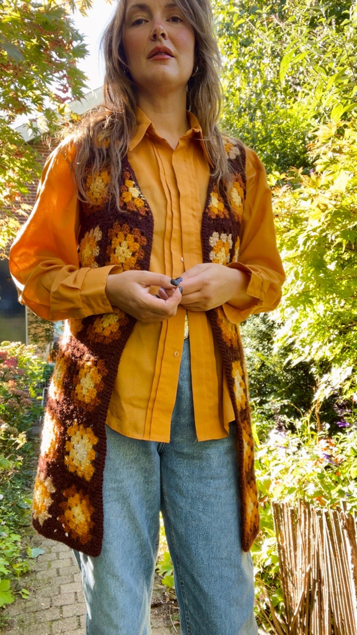 Golden Pleated LS Shirt