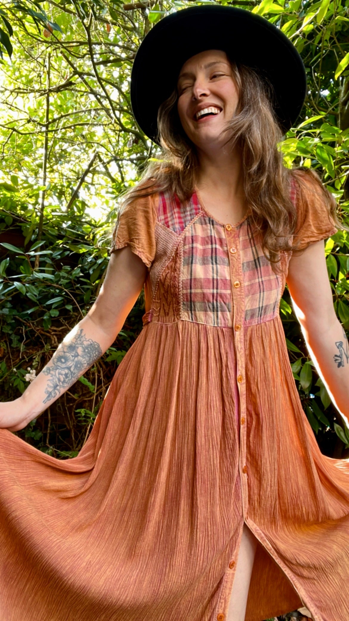 90s boho dress Sm-Med 90s Boho Olive Brocade Maxi Dress Flying Apple Vintage