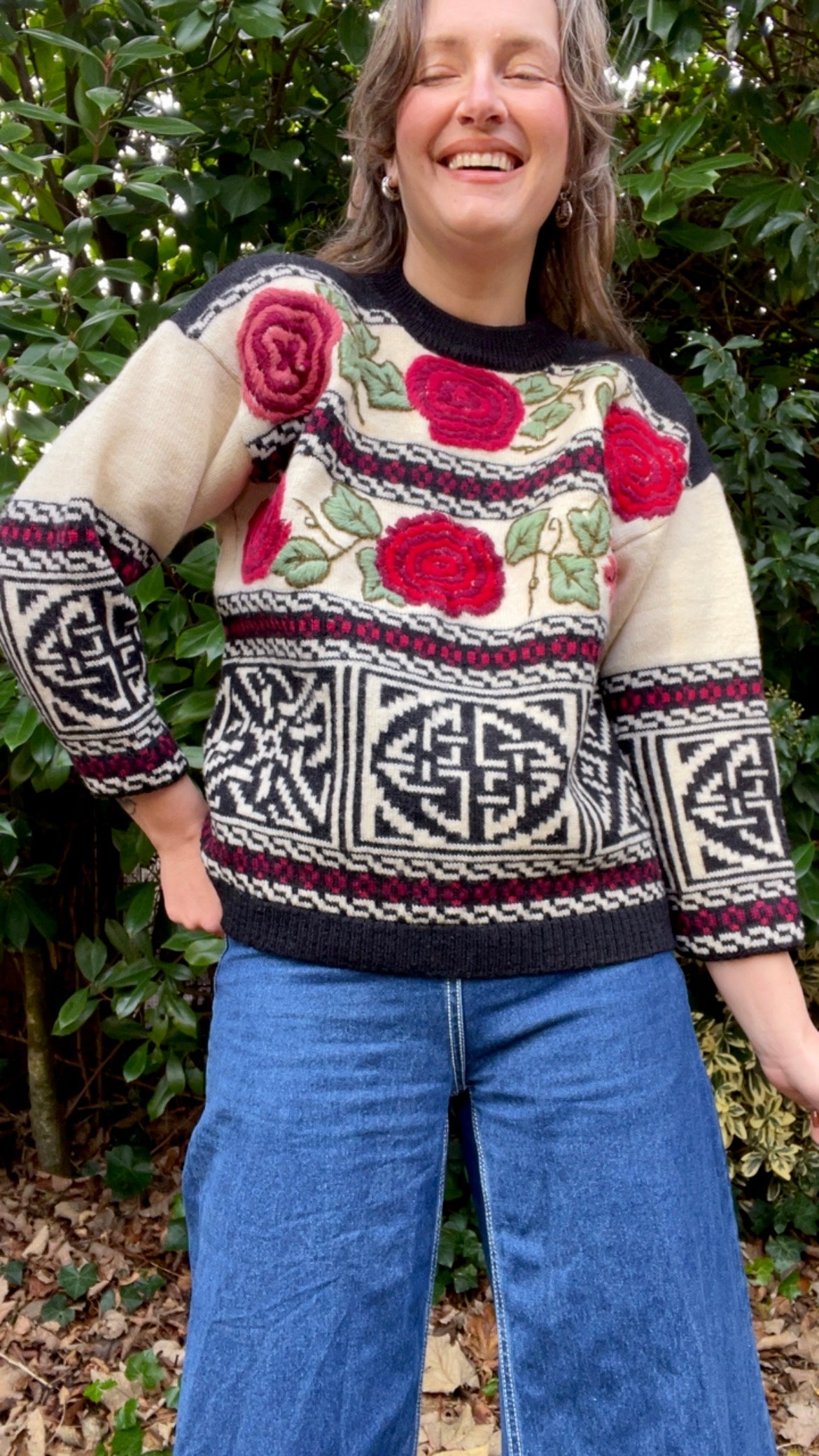 90s Roses Jumper