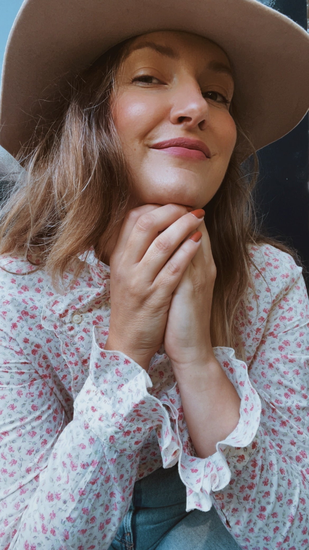 Floral Ruffle Top