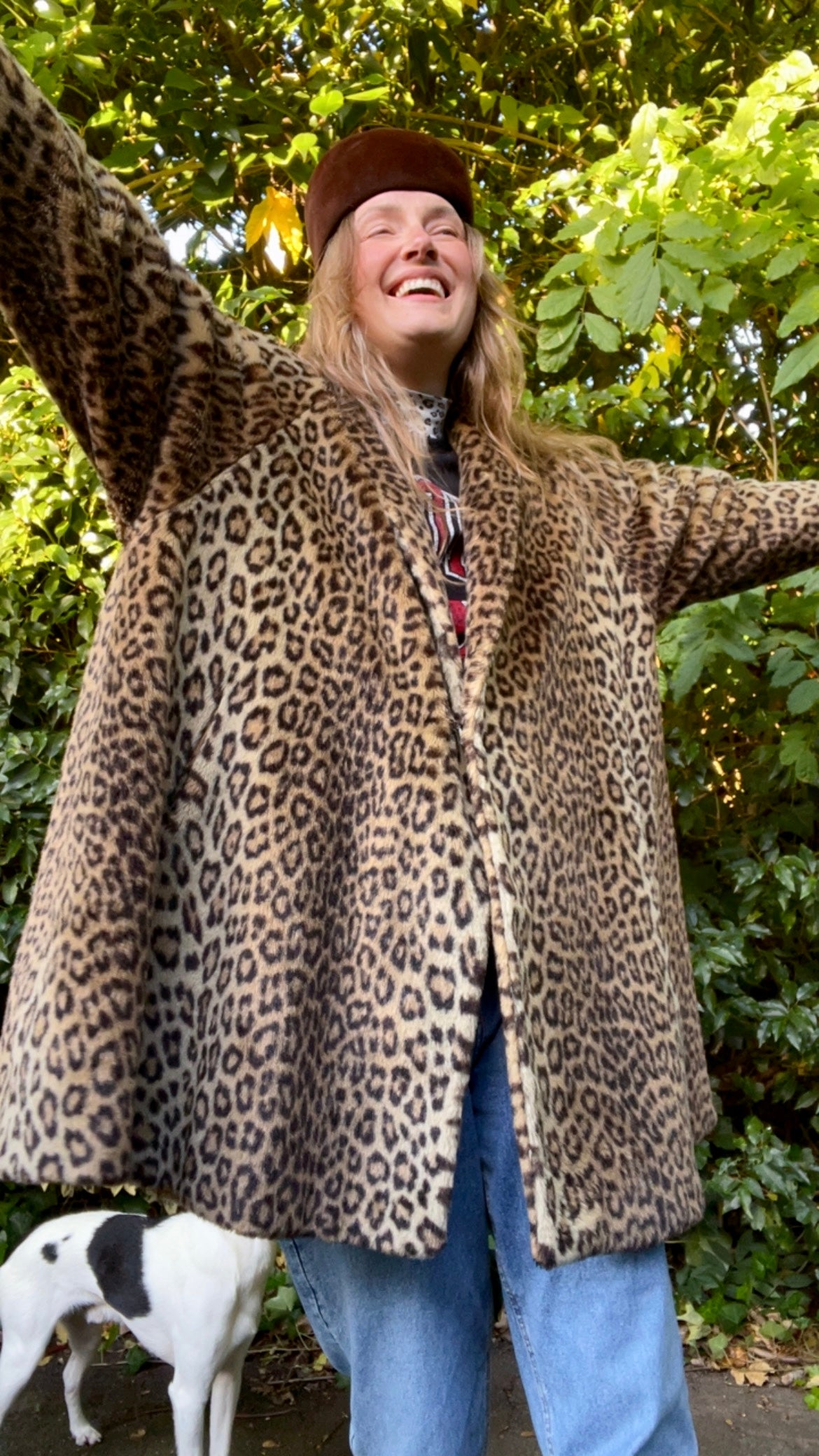Faux Leopard Coat