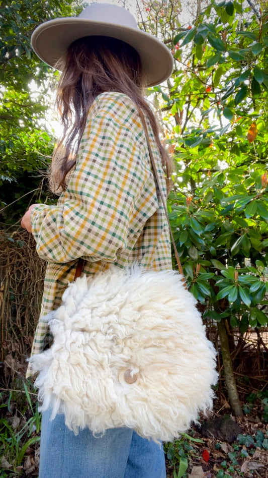 Reworked • Shearling & Leather Bag