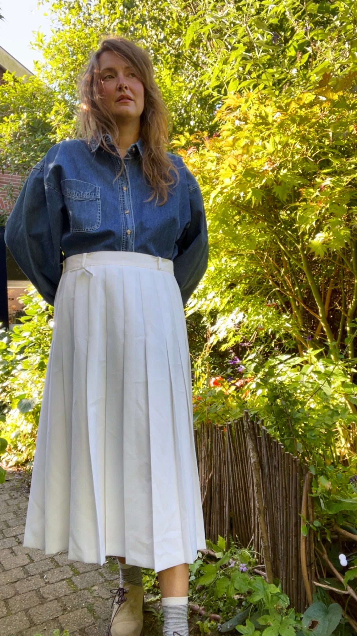 Deadstock Pleated Skirt