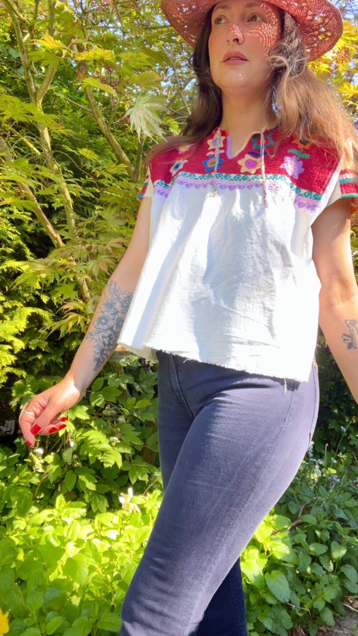 Huipil Flower Top