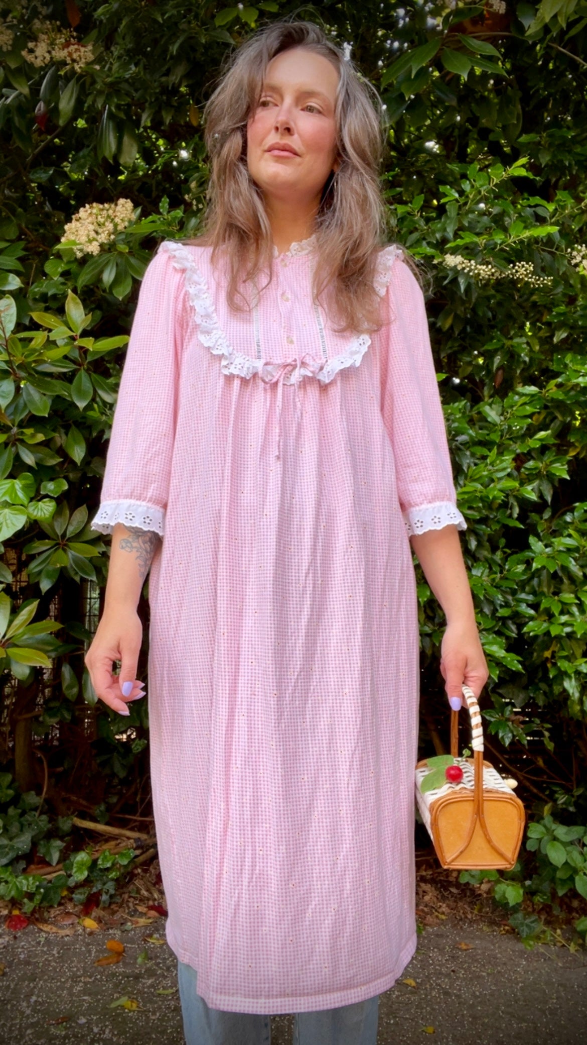 Gingham & Lace Dress