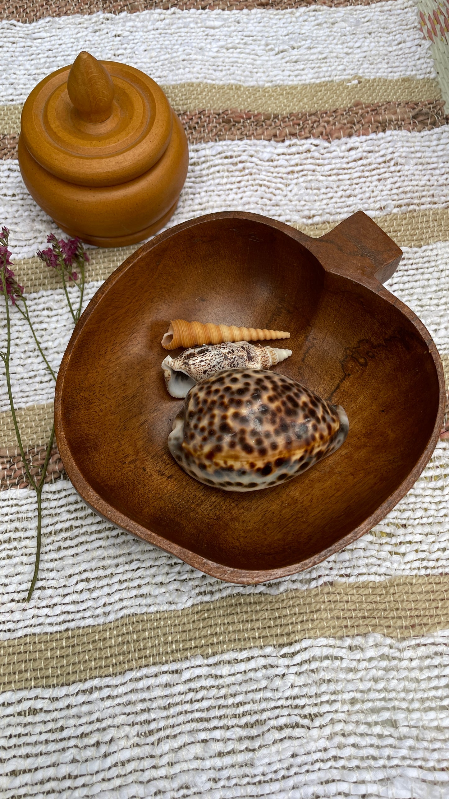 Wooden apple bowl