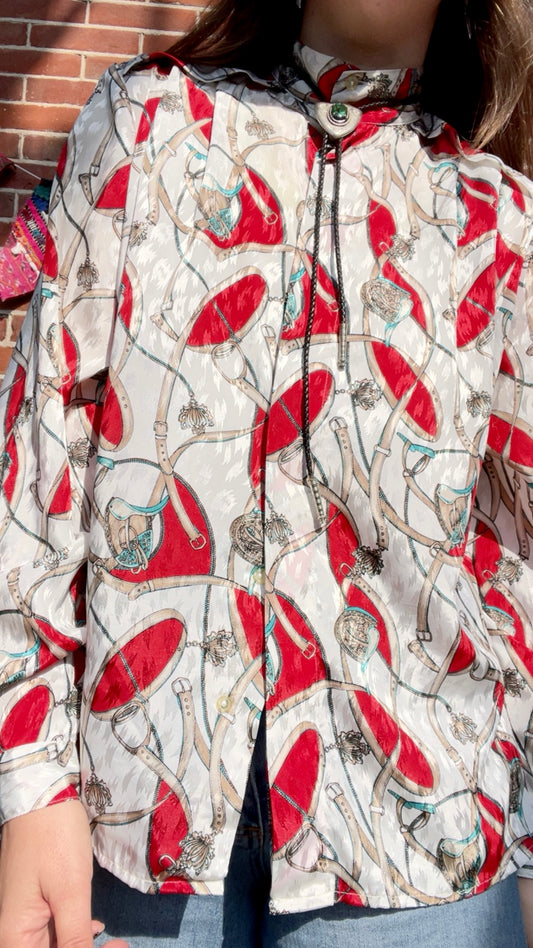 Equestrian Printed Top