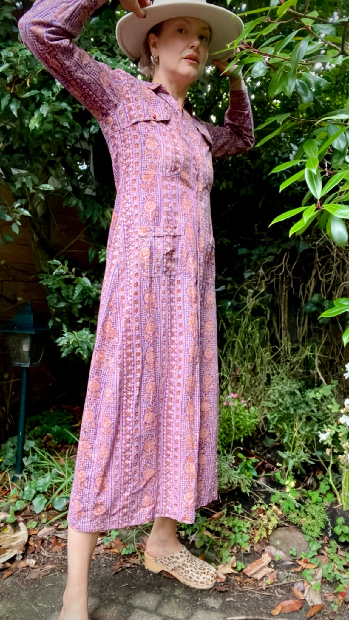 70s Block Print Dress