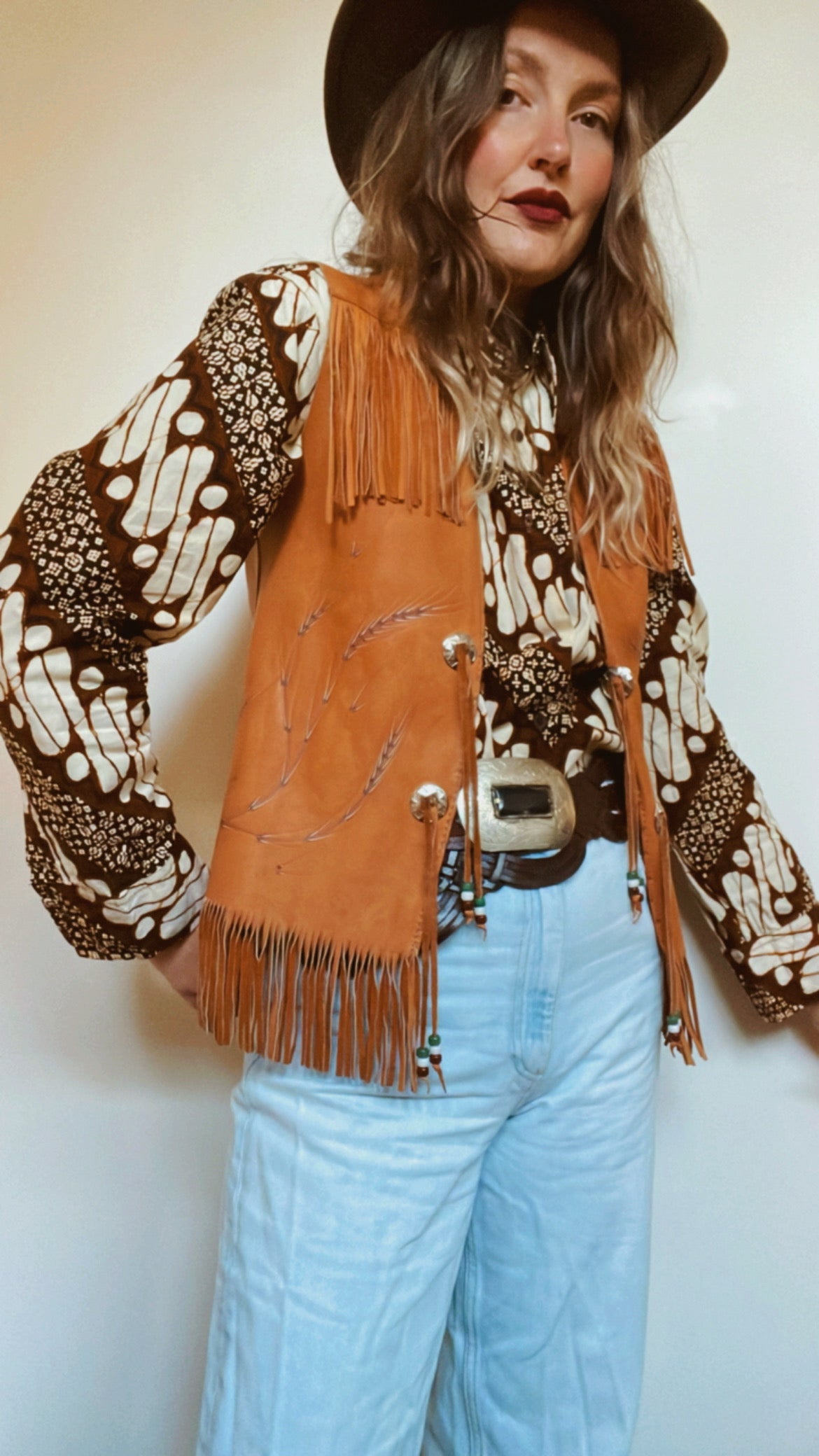 Leather Fringe Vest