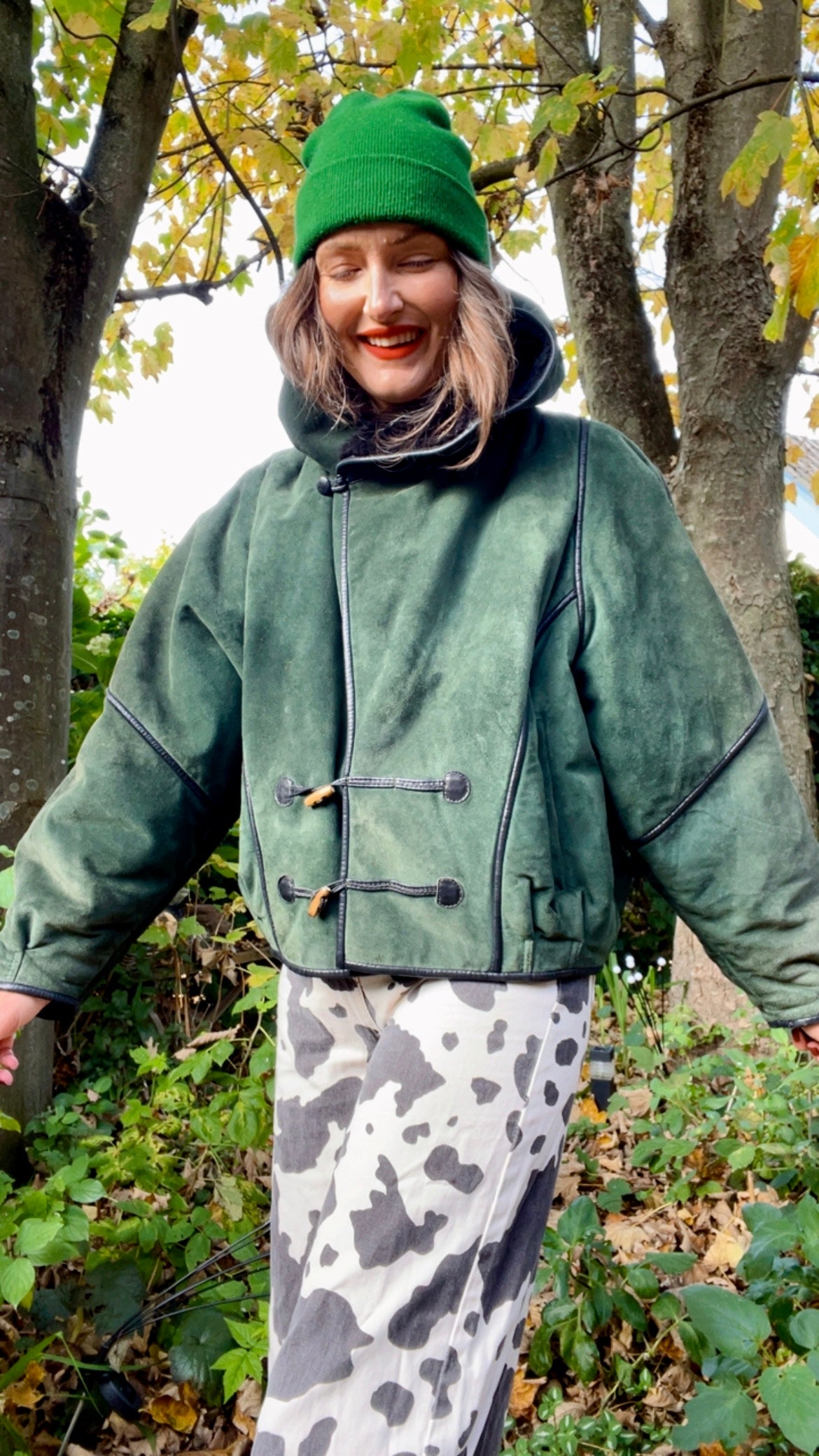 Hooded Shearling Coat