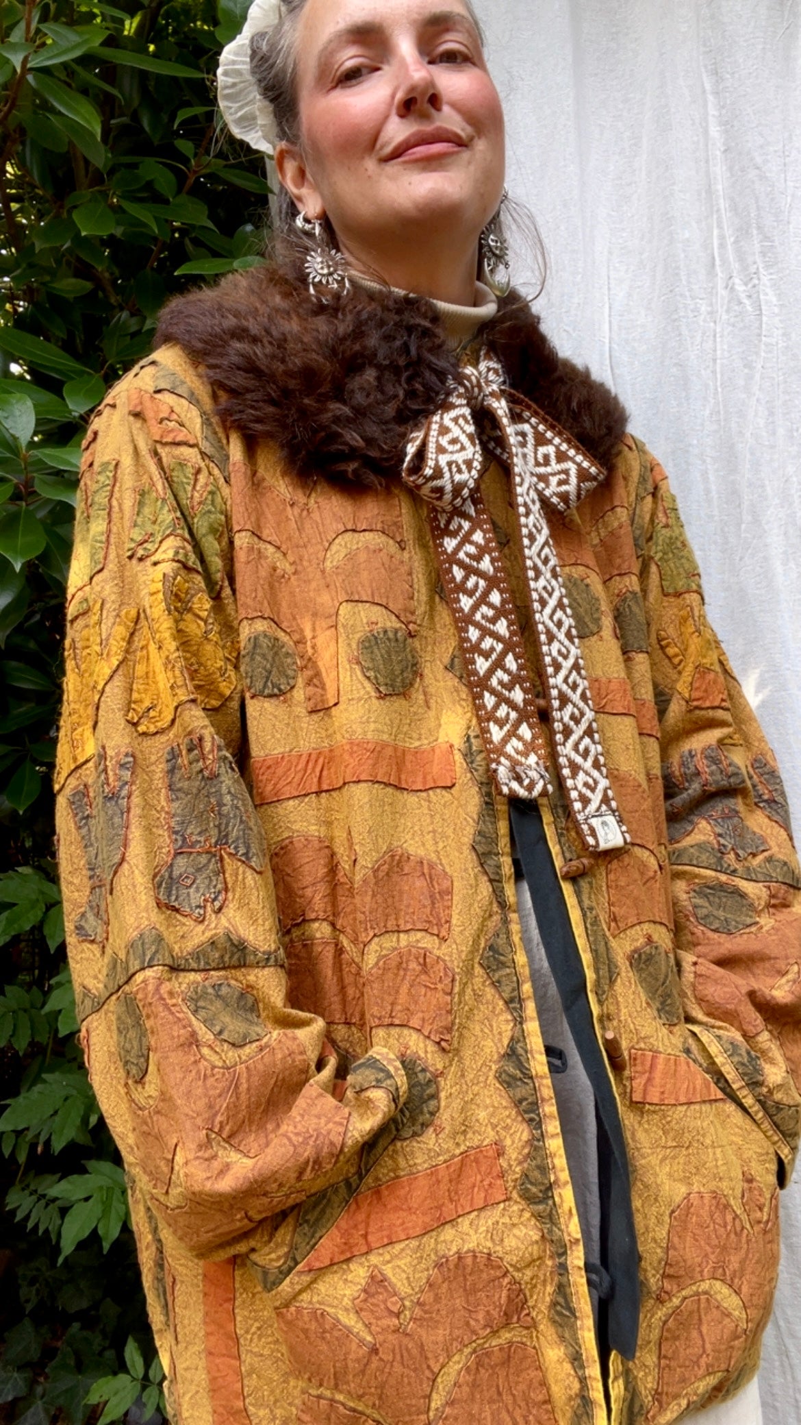 Chocolate Brown Shearling Collar