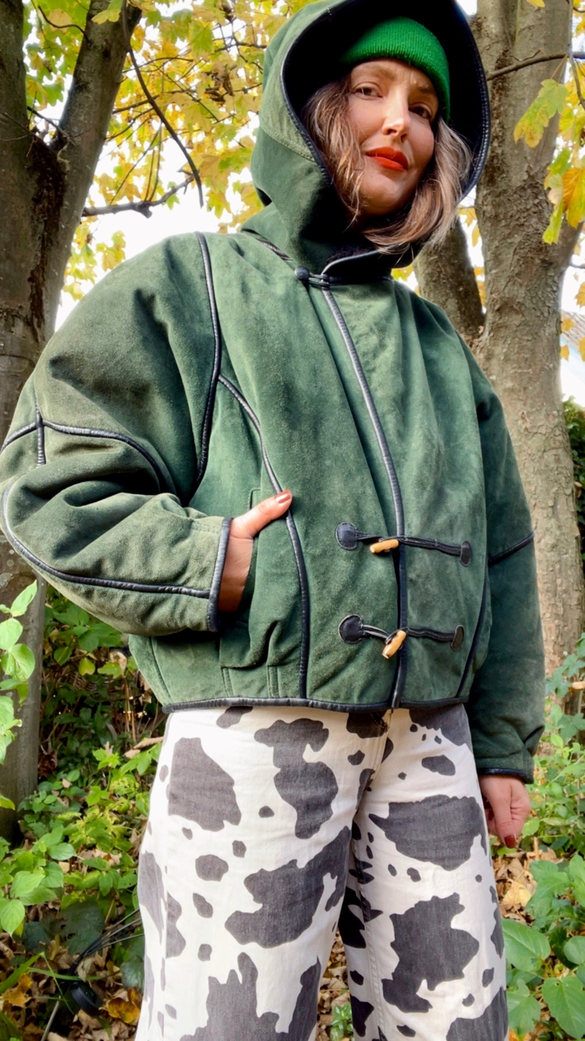 Hooded Shearling Coat