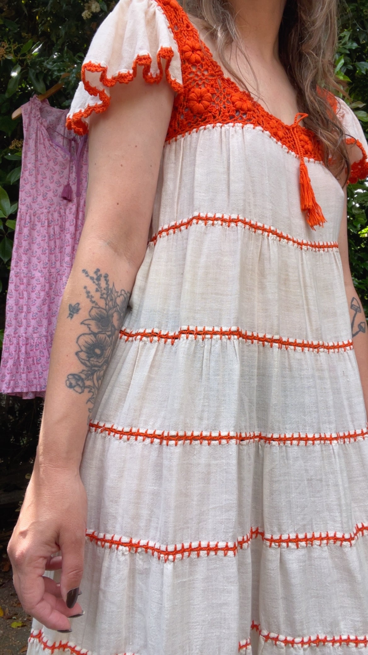 Gauze & Crochet Dress