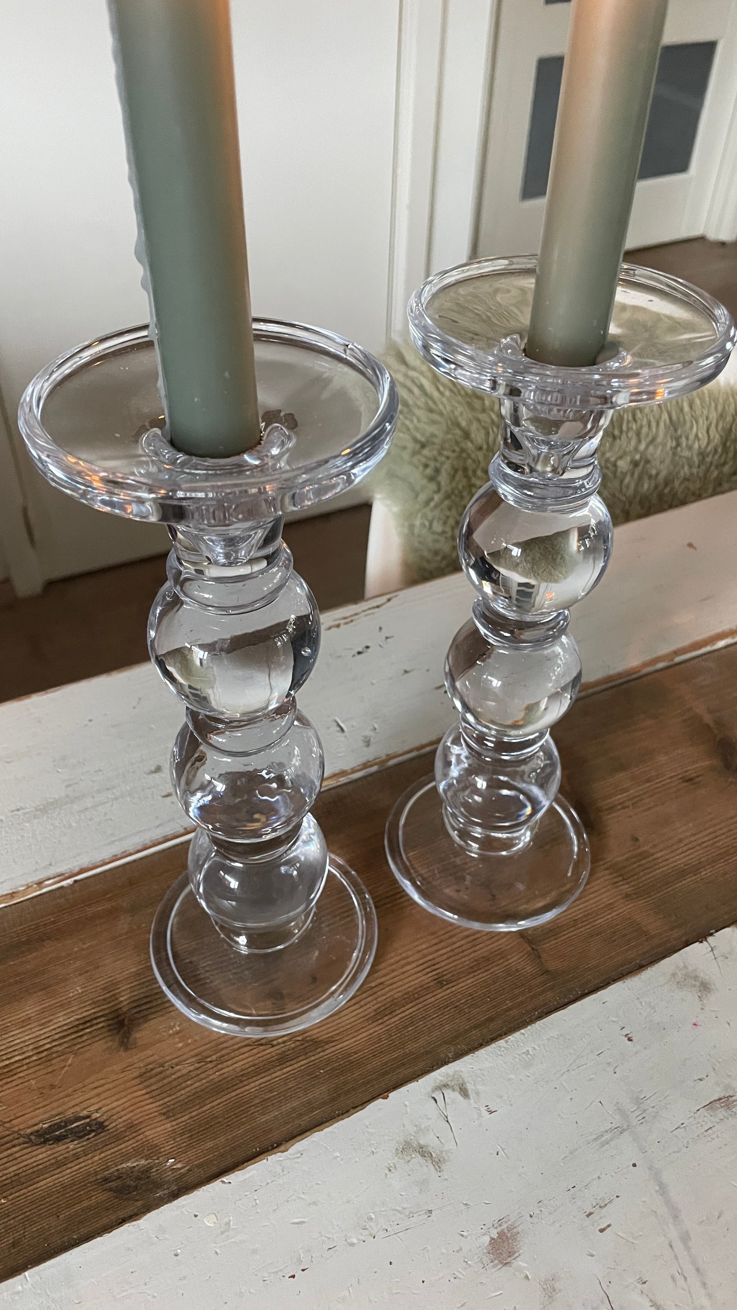 Glass Bubble Candle Holders