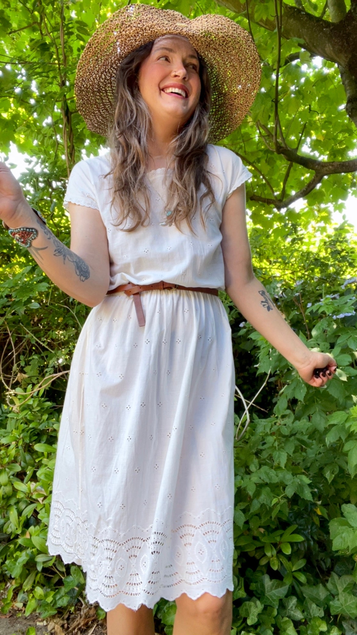 70s Broderie Anglaise Dress