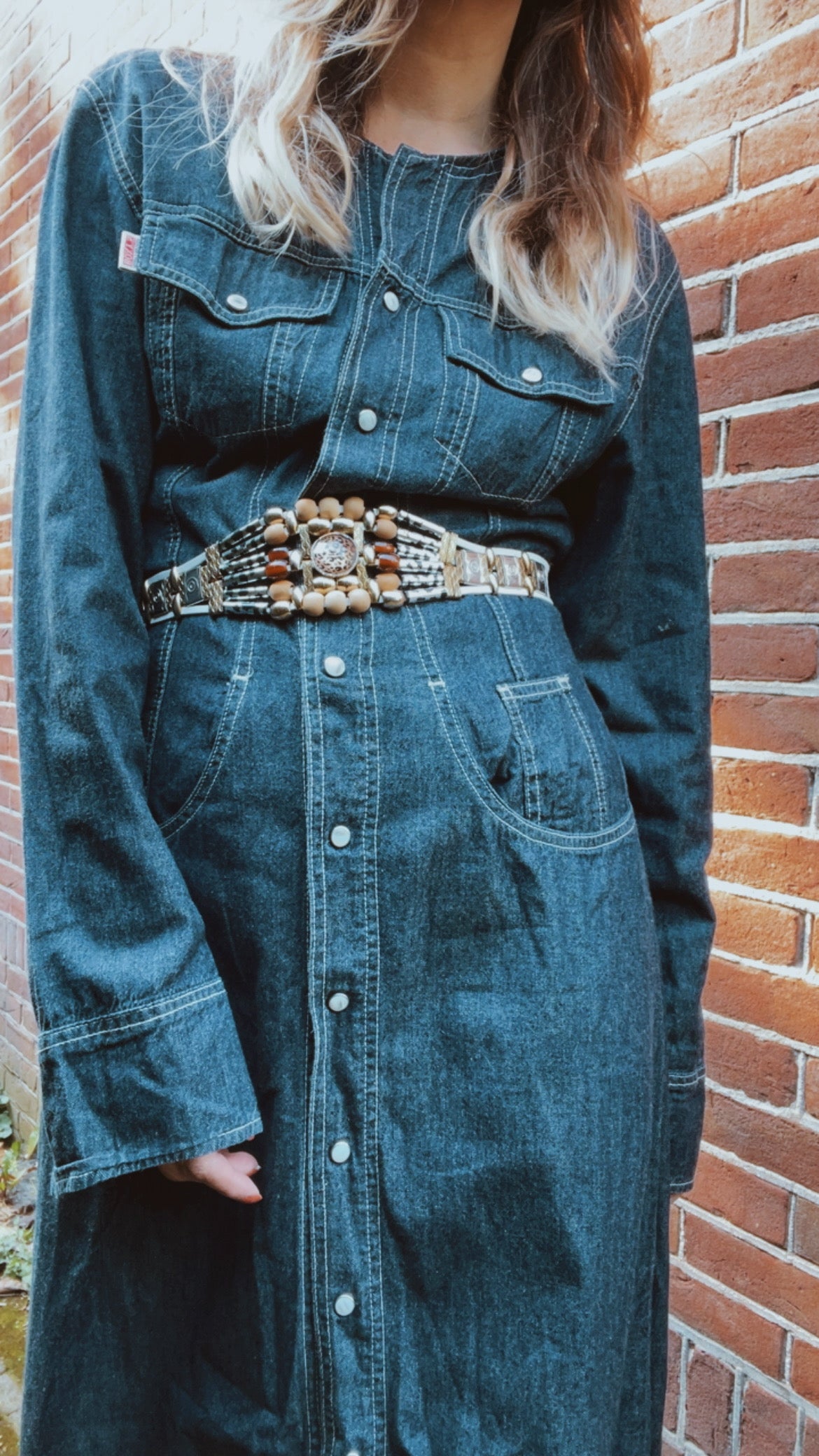 Reworked • Denim Maxi Dress