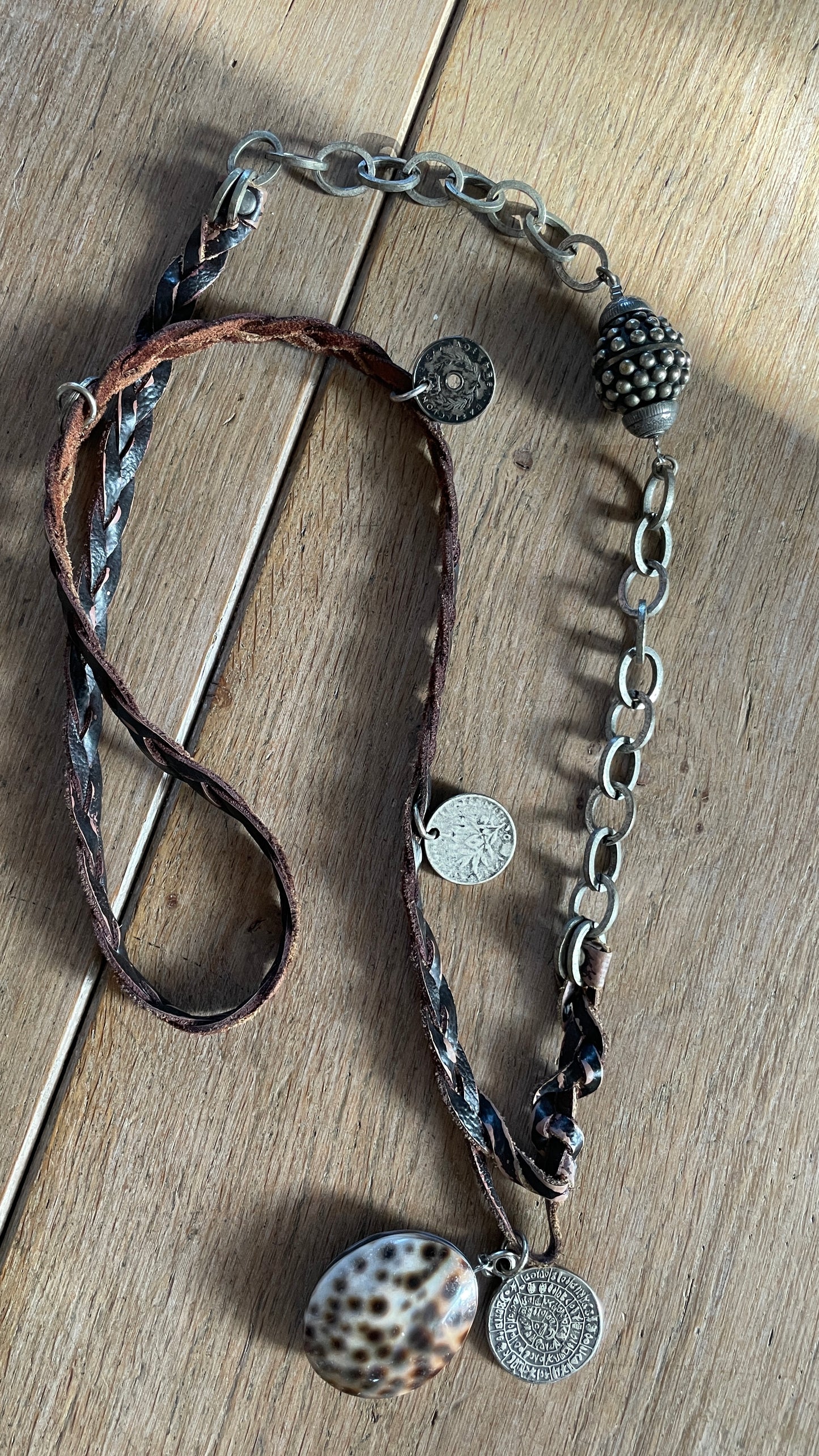 Leather & Metal Necklace