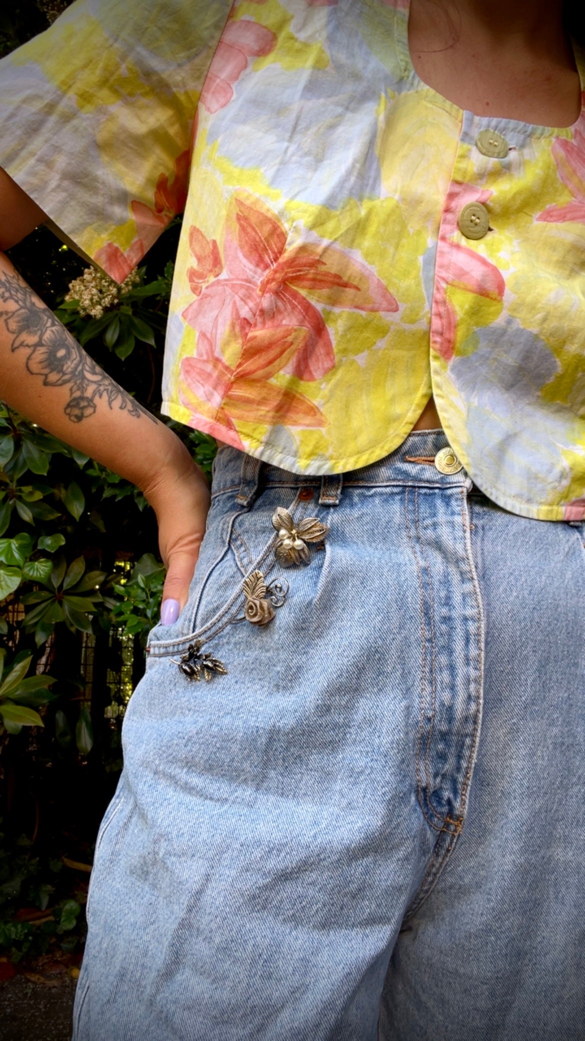 Cropped Floral Top