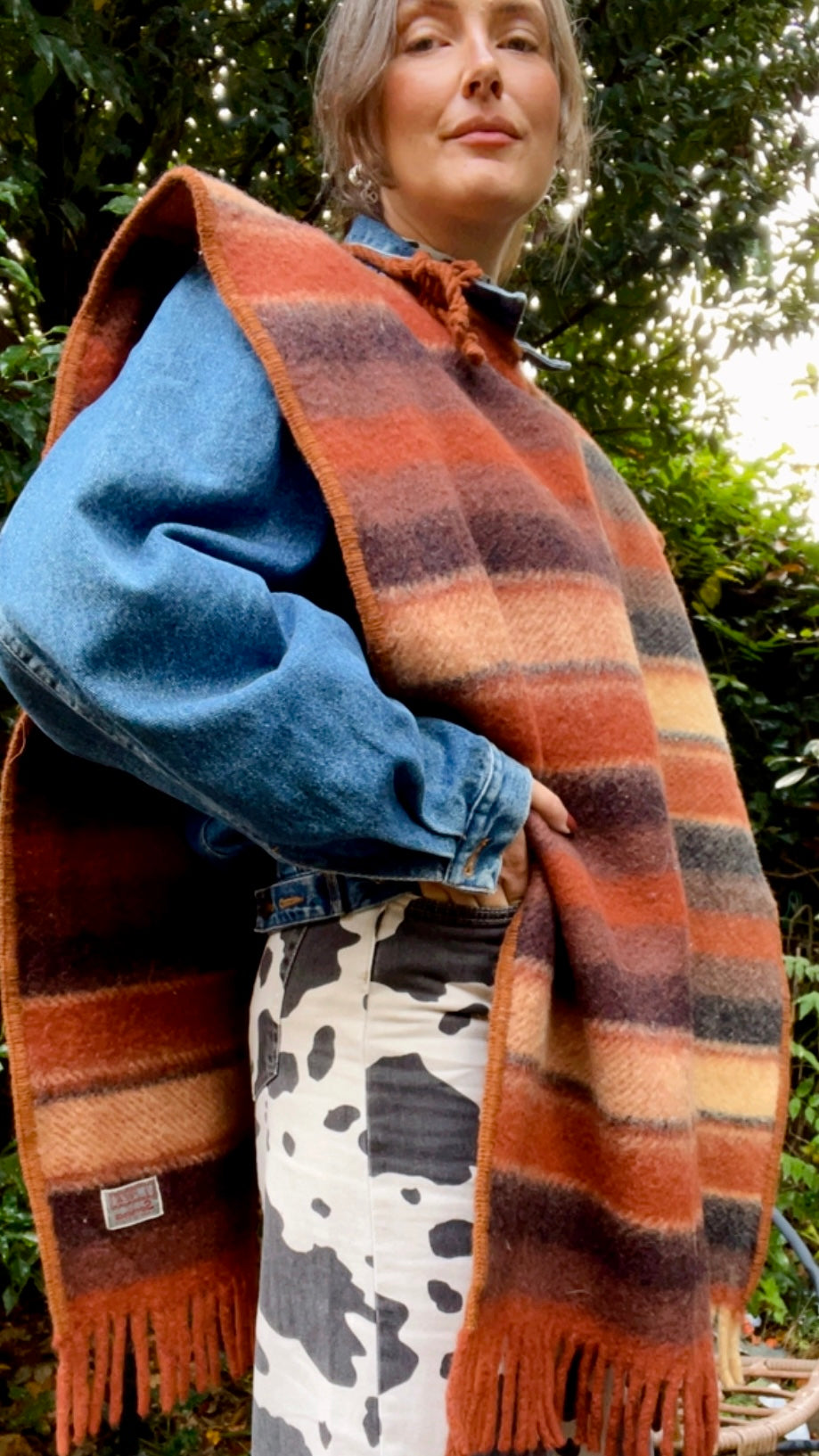 Woolen Blanket Poncho