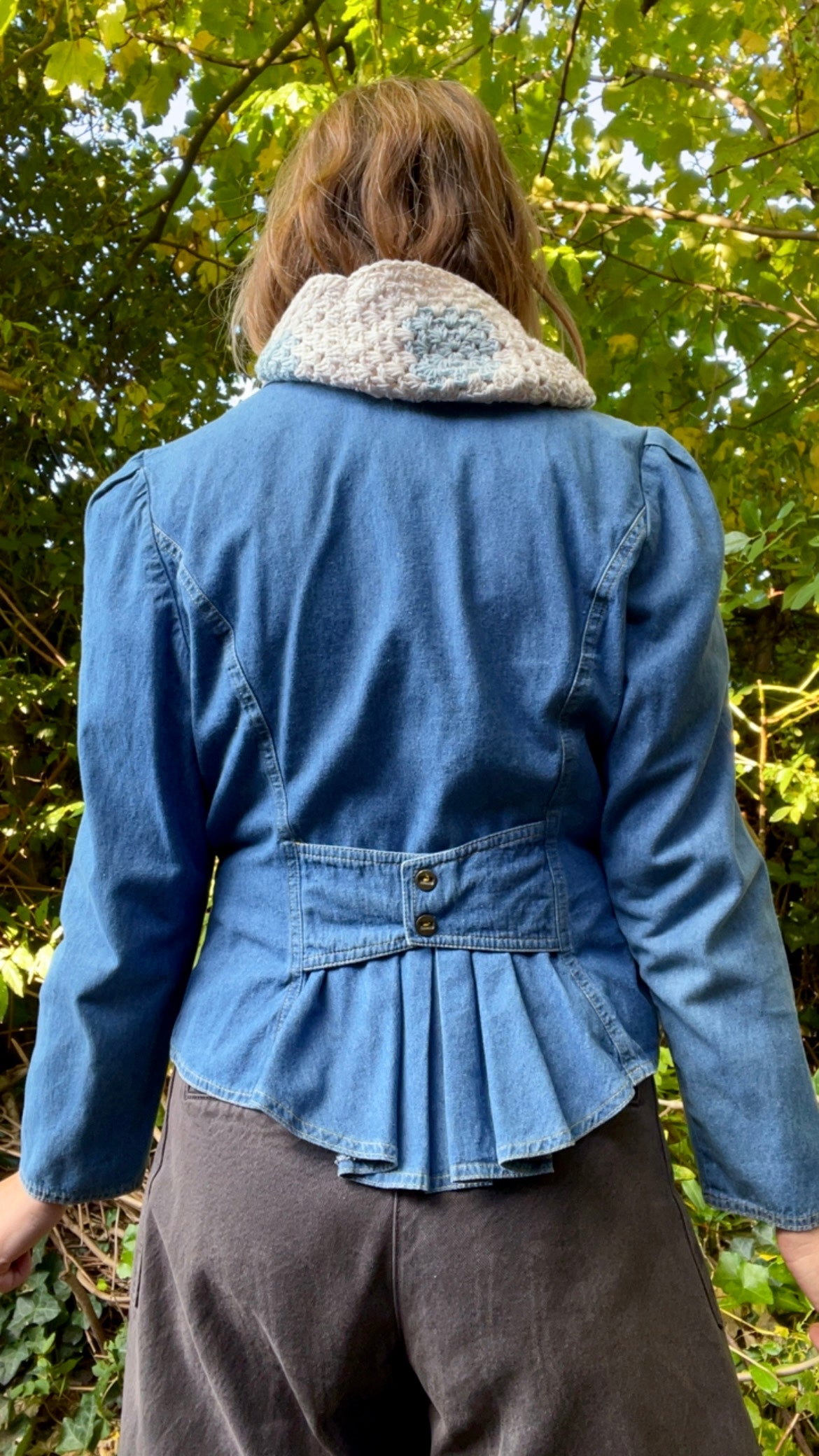 Denim Peplum Blazer