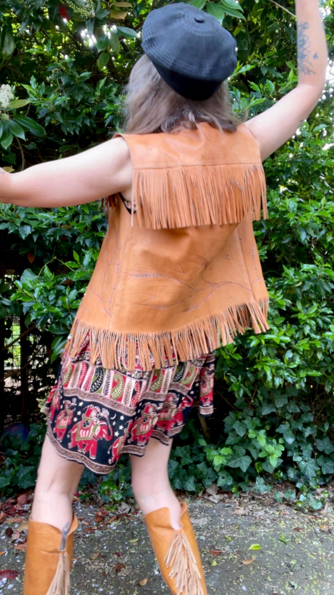 Western Leather Waistcoat