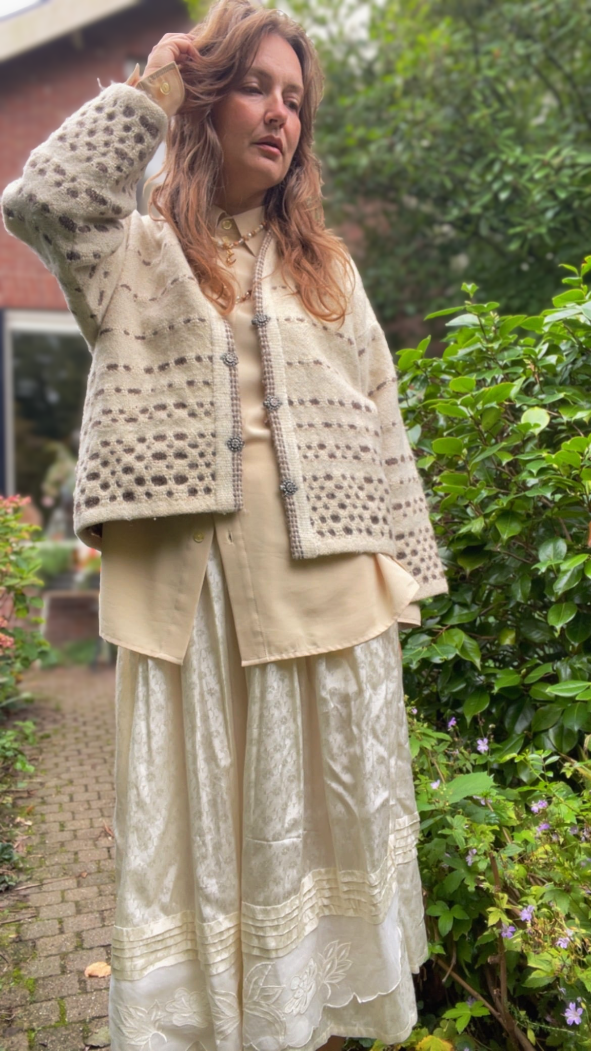 Neutral Wool Cardigan/ Jacket