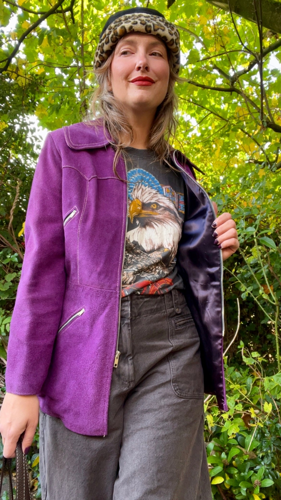 70s Purple Suede Jacket