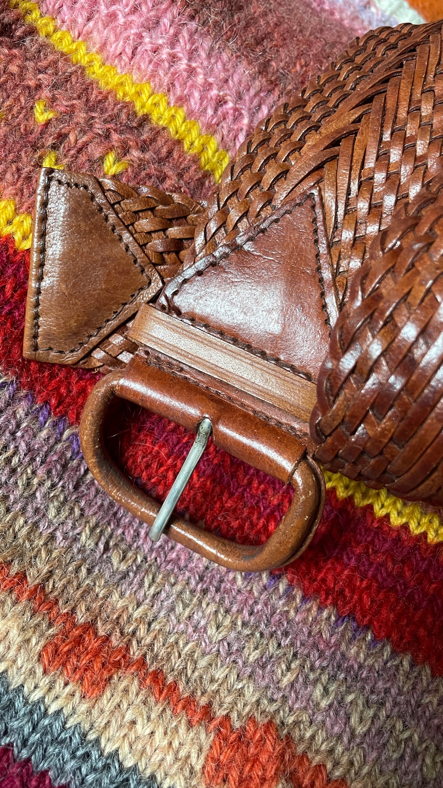 Breaded Leather Belt